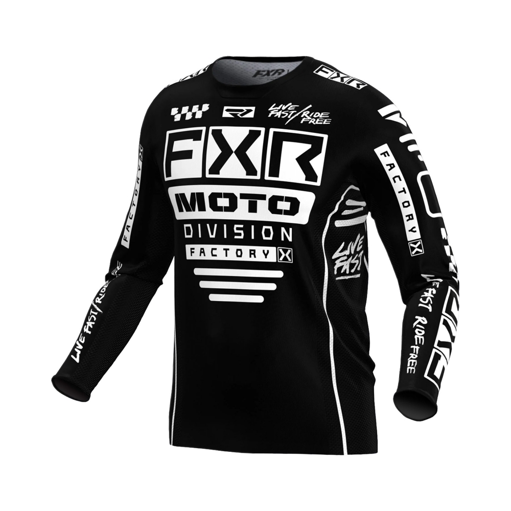 FXR Тениска Podium Gladiator MX24 Black White - изглед 1