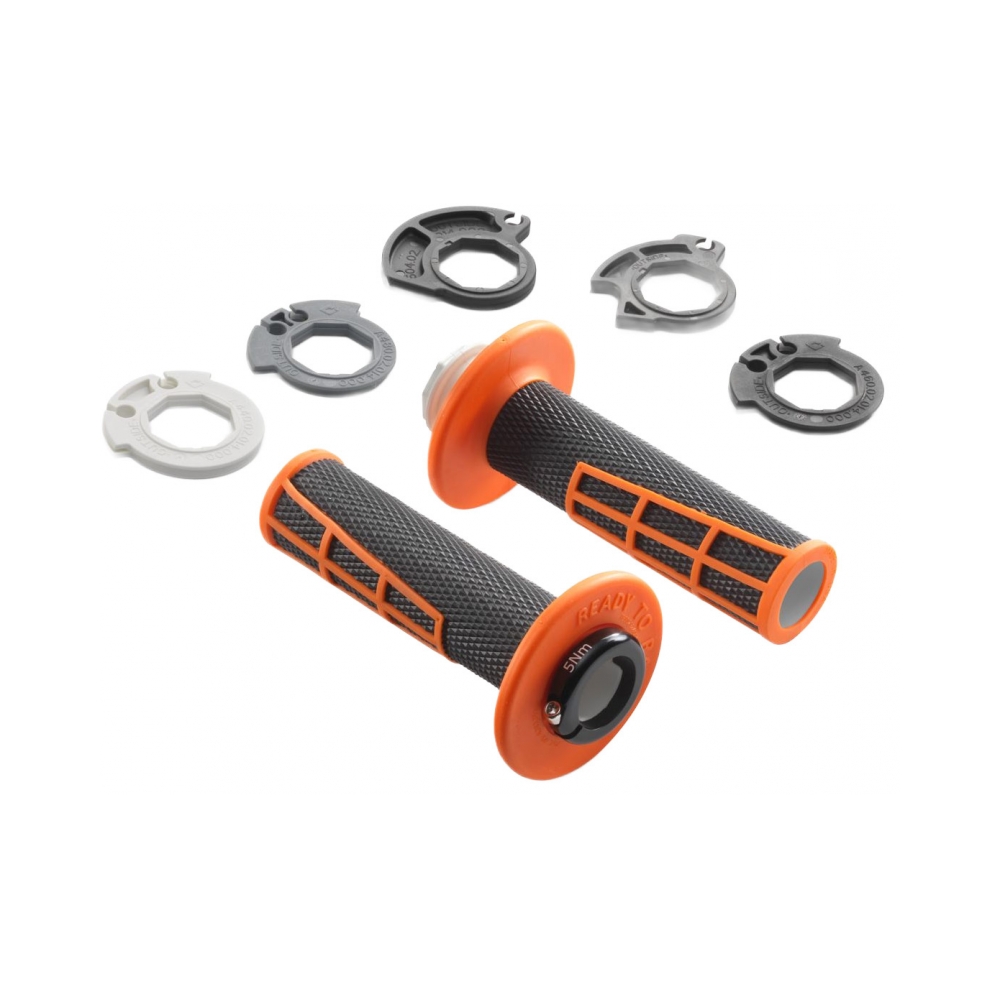 KTM Дръжки Lock On KTM EXC/EXC-F 2024, SX/SX-F 23-24 отворени оранжеви - изглед 1
