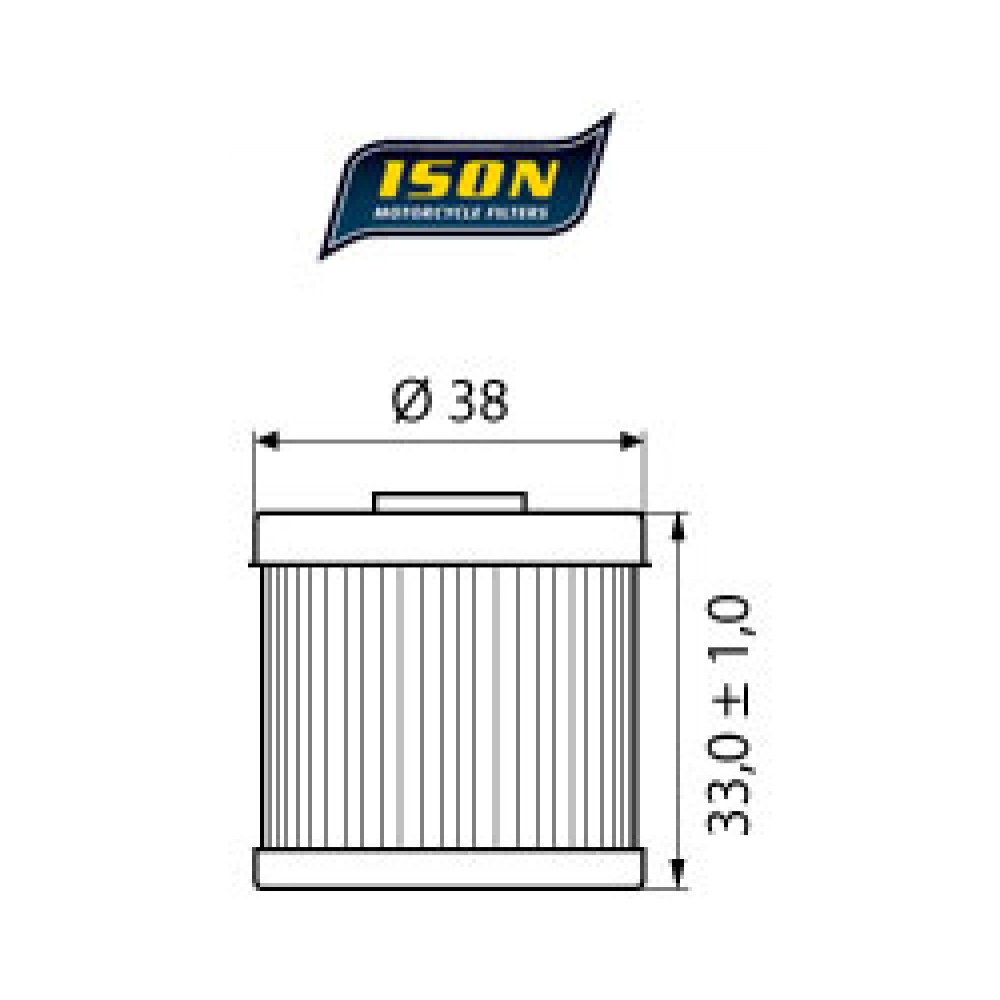ISON Маслен филтър ISON116 Honda CRF/TRX - изглед 2