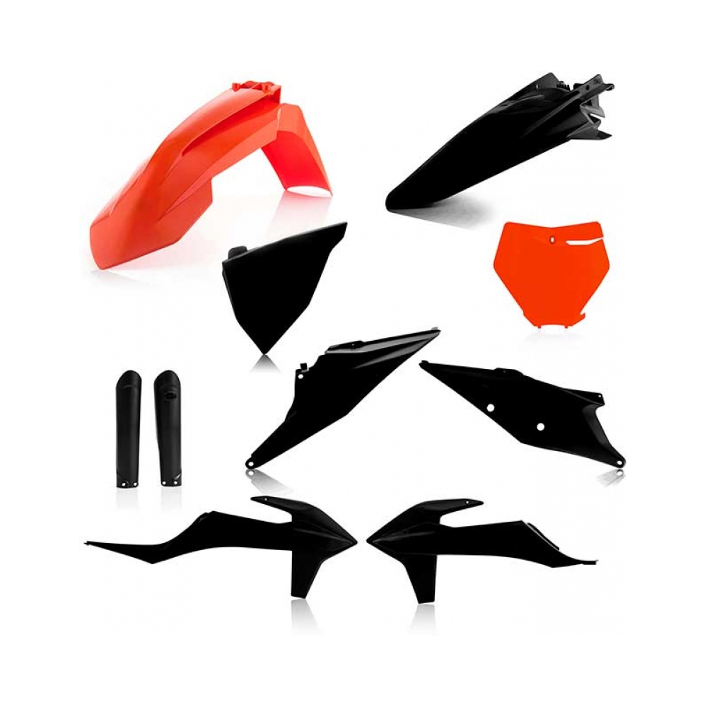 Acerbis Пълен кит пластмаси KTM SX125/250 19-22, SX-F250/350/450 19-22 черен/оранжев - изглед 1