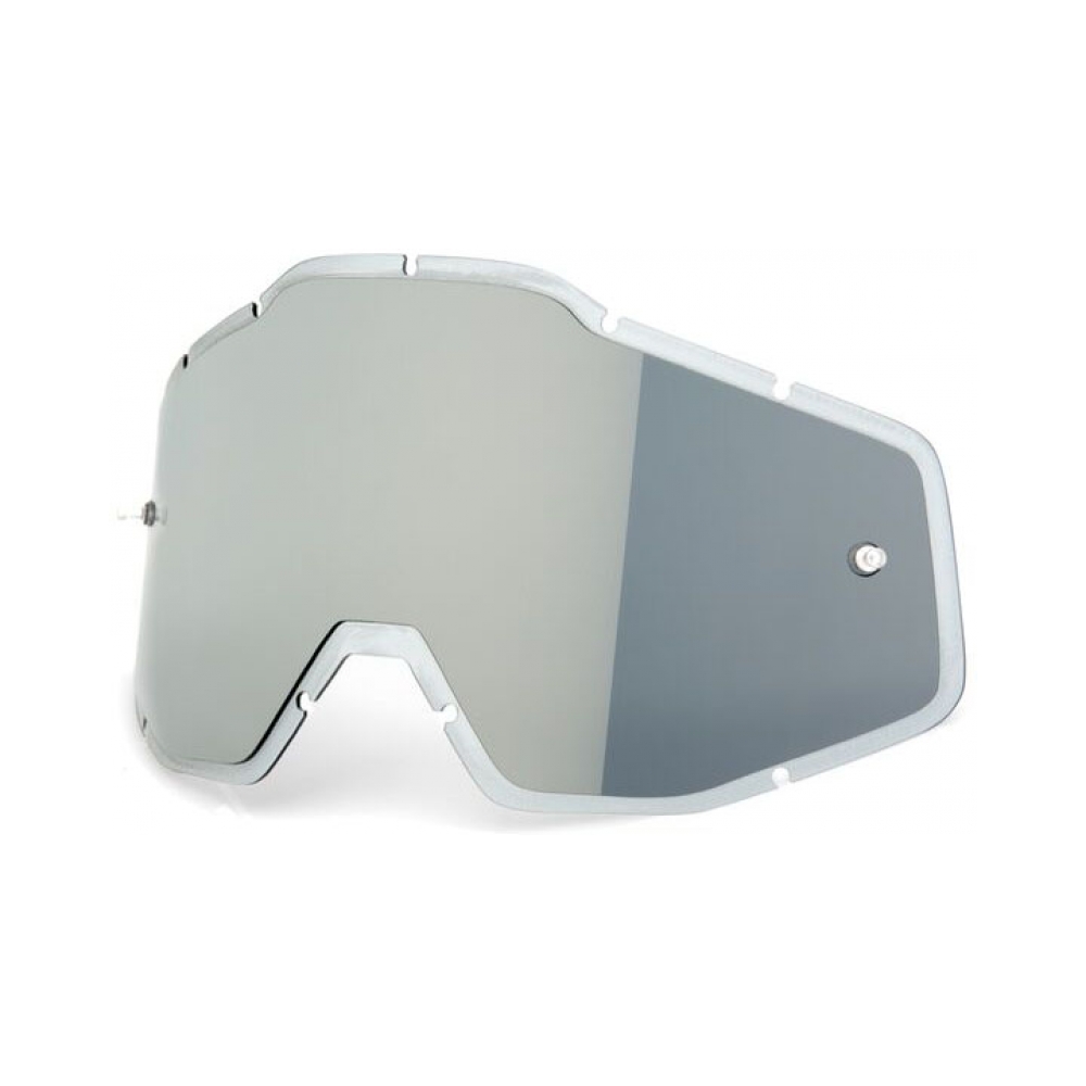 100% Слюда за очила 100% Racecraft/Accuri/Strata - сива огледална Flash Injected - изглед 1