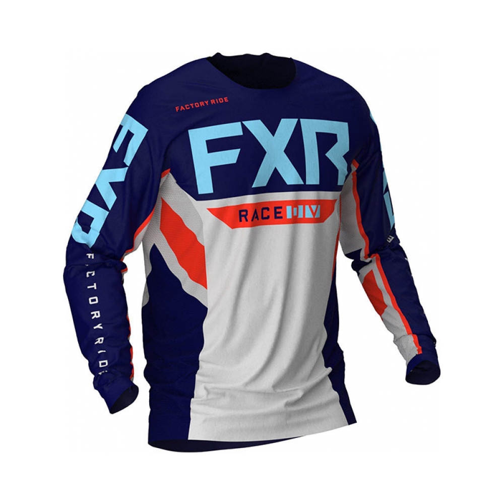 FXR Тениска Podium Offroad Blue/Grey - изглед 1