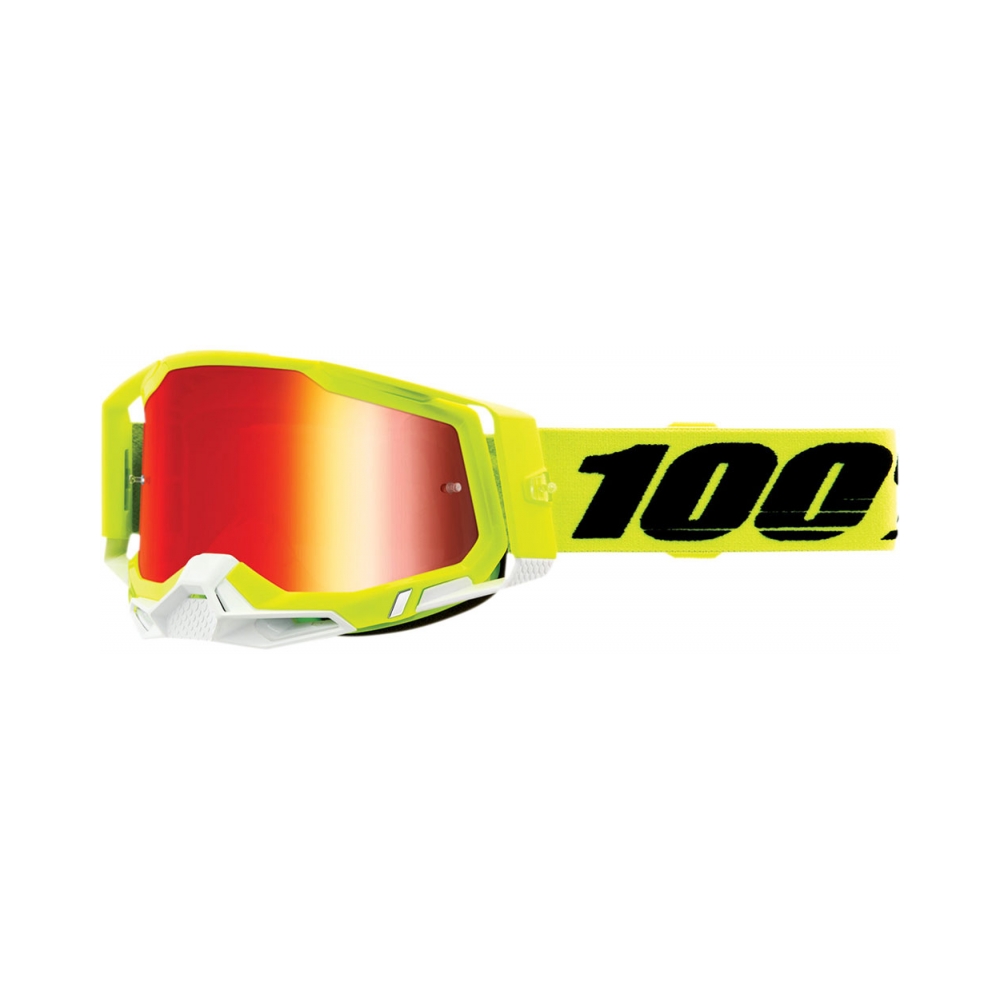 100% Очила Racecraft2 Yellow - Mirror Red - изглед 1