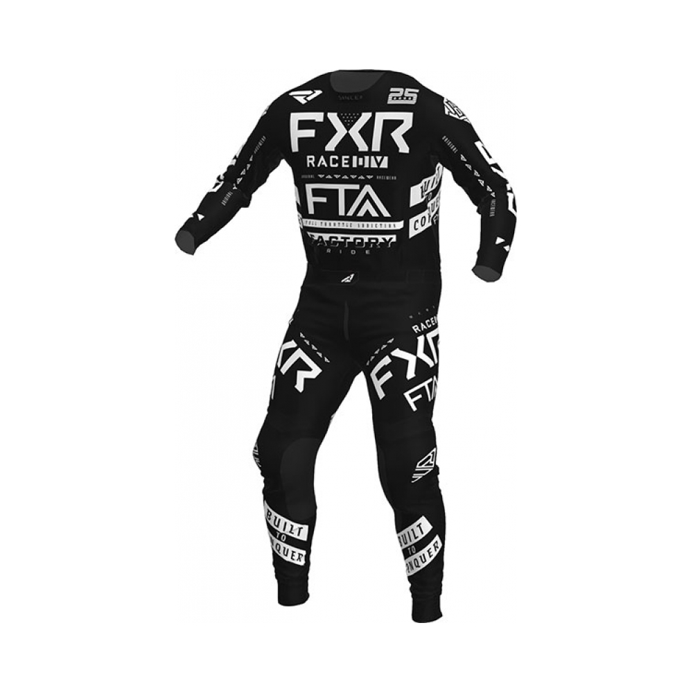 FXR Тениска Podium MX22 Gladiator Black/White - изглед 3
