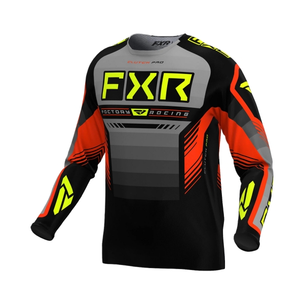 FXR Тениска Clutch Pro MX24 Grey Nuke Hi Vis - BobiMX.com FXR Тениска Clutch Pro MX24 Grey Nuke Hi Vis