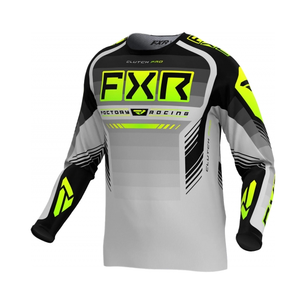 FXR Тениска Clutch Pro MX24 Grey Hi Vis - BobiMX.com FXR Тениска Clutch Pro MX24 Grey Hi Vis