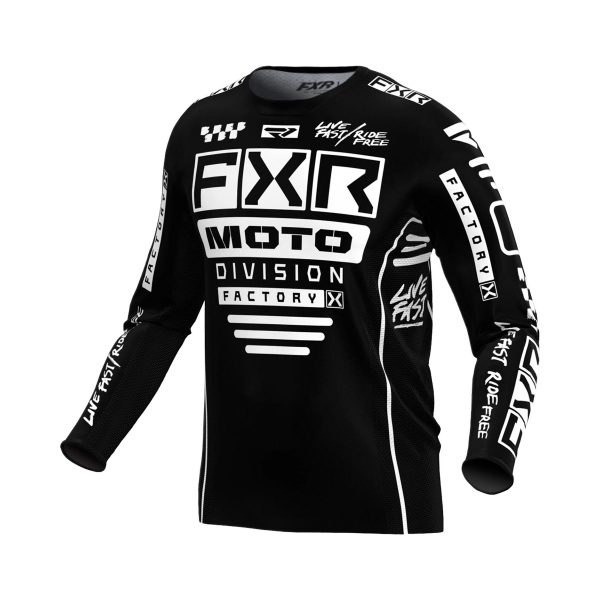 FXR Тениска Podium Gladiator MX24 Black White - BobiMX.com FXR Тениска Podium Gladiator MX24 Black White