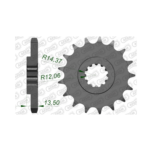 AFAM Преден зъбак 17 Зъба/ 530 Kawasaki ZRX1200 01-07, ZRX1100 97-00, GPZ1100 95-99 - BobiMX.com AFAM Преден зъбак 17 Зъба/ 530 Kawasaki ZRX1200 01-07, ZRX1100 97-00, GPZ1100 95-99