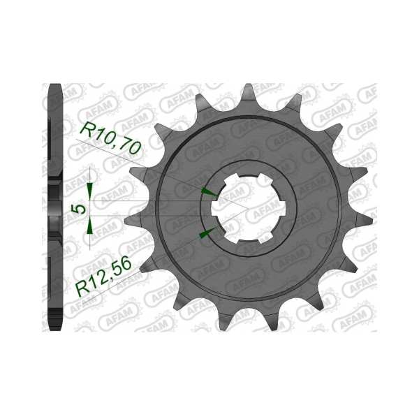 AFAM Преден зъбак 14 Зъба/ 520 Kawasaki KDX200/220R -06, KX500 87-04; Yamaha YFM350R 05-13, YFM350X 87-04, YFZ350 Banshee 90-09 - BobiMX.com AFAM Преден зъбак 14 Зъба/ 520 Kawasaki KDX200/220R -06, KX500 87-04; Yamaha YFM350R 05-13, YFM350X 87-04, YFZ350 Banshee 90-09