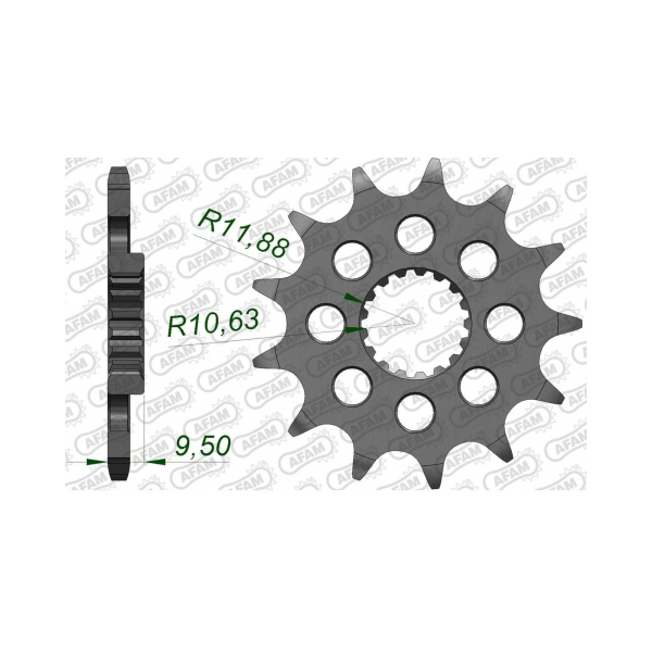 AFAM Преден зъбак 13 Зъба/ 520 Suzuki RM-Z450 15-25 - BobiMX.com AFAM Преден зъбак 13 Зъба/ 520 Suzuki RM-Z450 15-25