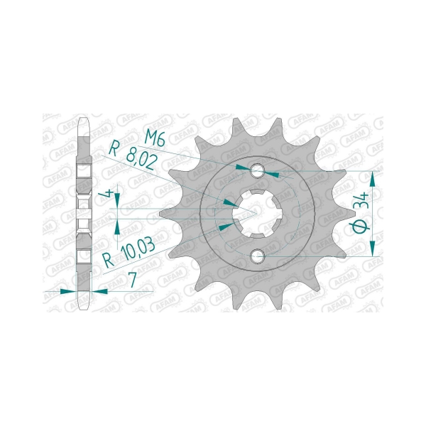 AFAM Преден зъбак 520 KTM 125Duke 11-24, 200Duke 12-20, RC125/200 14-24; Husqvarna 125 Svartpilen 21-24 - BobiMX.com AFAM Преден зъбак 520 KTM 125Duke 11-24, 200Duke 12-20, RC125/200 14-24; Husqvarna 125 Svartpilen 21-24