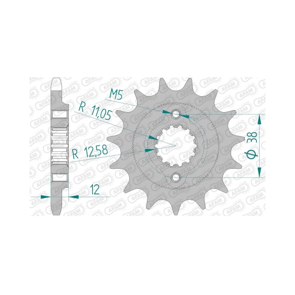 AFAM Преден зъбак 525 Cagiva 900ie Grand Canyon 98-00 - BobiMX.com AFAM Преден зъбак 525 Cagiva 900ie Grand Canyon 98-00