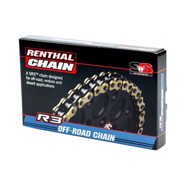 Renthal Мотоциклетна верига R3-3 Gold SRS 520/120L - BobiMX.com Renthal Мотоциклетна верига R3-3 Gold SRS 520/120L