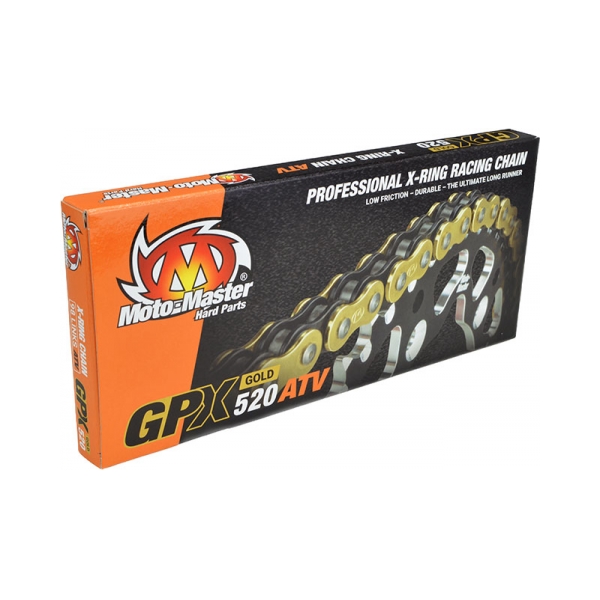 Moto-Master АТВ верига GPX X-ring Gold, 520/98L - BobiMX.com Moto-Master АТВ верига GPX X-ring Gold, 520/98L