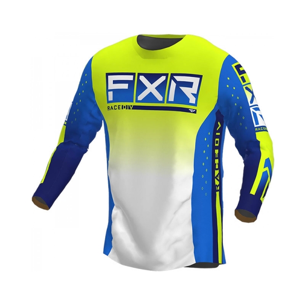 FXR Тениска Podium Pro MX22 Blue/Hi Vis - BobiMX.com FXR Тениска Podium Pro MX22 Blue/Hi Vis
