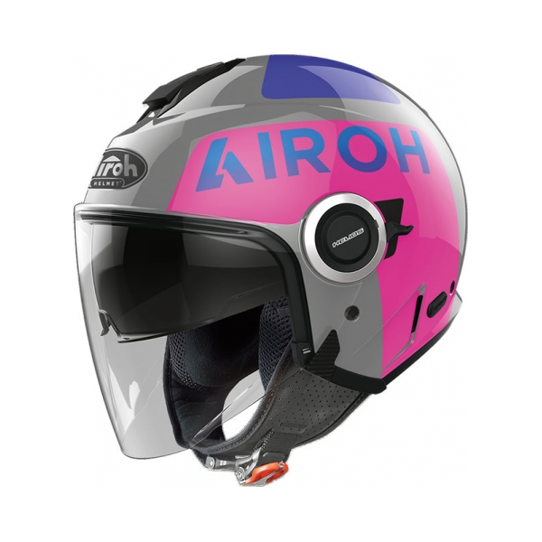 Airoh Скутерска каска Helios Up Pink Grey Gloss - BobiMX.com Airoh Скутерска каска Helios Up Pink Grey Gloss