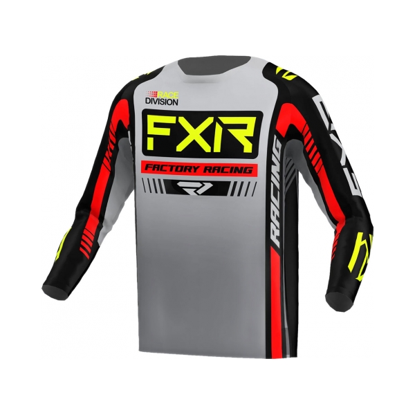 FXR Тениска Clutch Pro MX23 Grey Black Hi Vis - BobiMX.com FXR Тениска Clutch Pro MX23 Grey Black Hi Vis