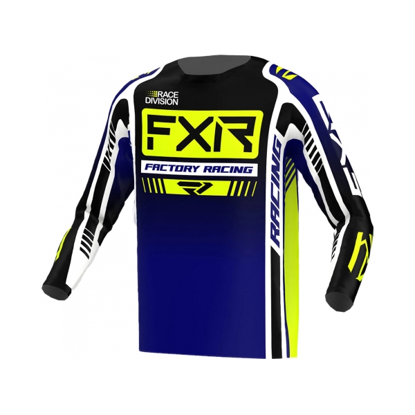 FXR Тениска Clutch Pro MX23 Midnight Hi Vis White - BobiMX.com FXR Тениска Clutch Pro MX23 Midnight Hi Vis White