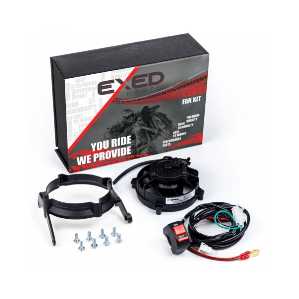 Exed Parts Перка за охлаждане SPAL комплект с ON/OFF бутон за Gas Gas EC250/300 21-23, EC250F/EC350F 21-23 - BobiMX.com Exed Parts Перка за охлаждане SPAL комплект с ON/OFF бутон за Gas Gas EC250/300 21-23, EC250F/EC350F 21-23