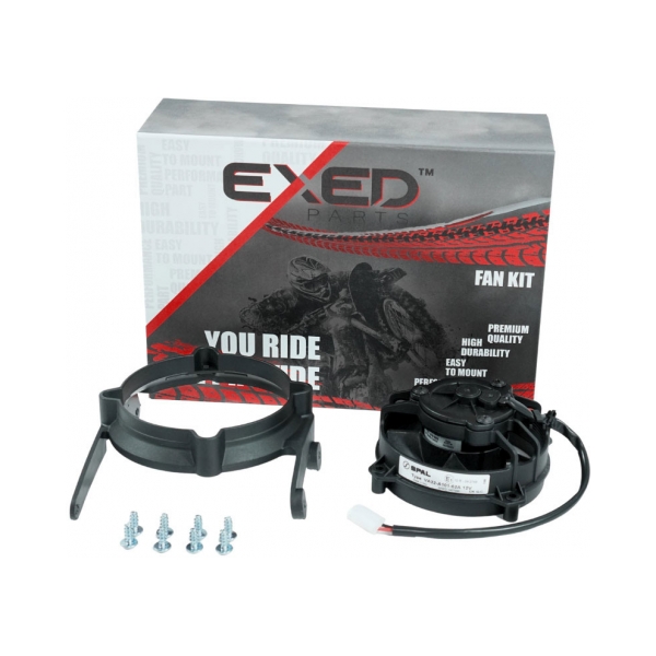 Exed Parts Перка за охлаждане SPAL комплект за KTM/Husqvarna/GasGas TBI 2T/4T 24- - BobiMX.com Exed Parts Перка за охлаждане SPAL комплект за KTM/Husqvarna/GasGas TBI 2T/4T 24-