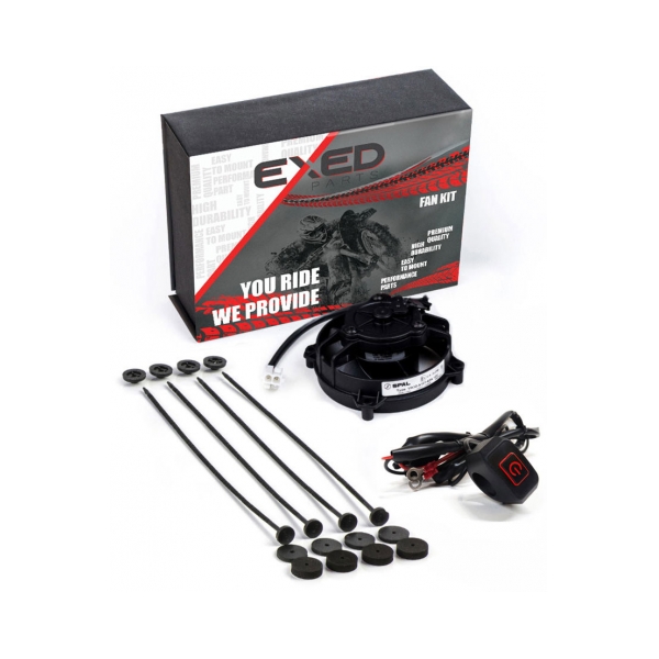 Exed Parts Перка за охлаждане SPAL комплект с Led ON/OFF бутон универсална Revotec - BobiMX.com Exed Parts Перка за охлаждане SPAL комплект с Led ON/OFF бутон универсална Revotec