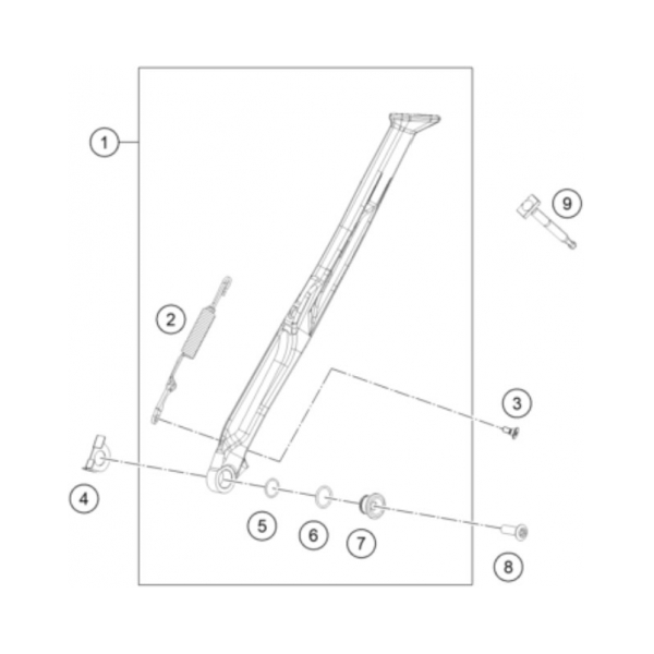 Странична стойка комплект OEM KTM / Husqvarna / GasGas ендуро 24-26 - BobiMX.com Странична стойка комплект OEM KTM / Husqvarna / GasGas ендуро 24-26