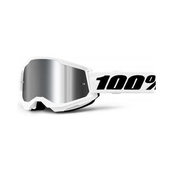 100% Очила Strata 2 White - Mirror Silver - BobiMX.com 100% Очила Strata 2 White - Mirror Silver