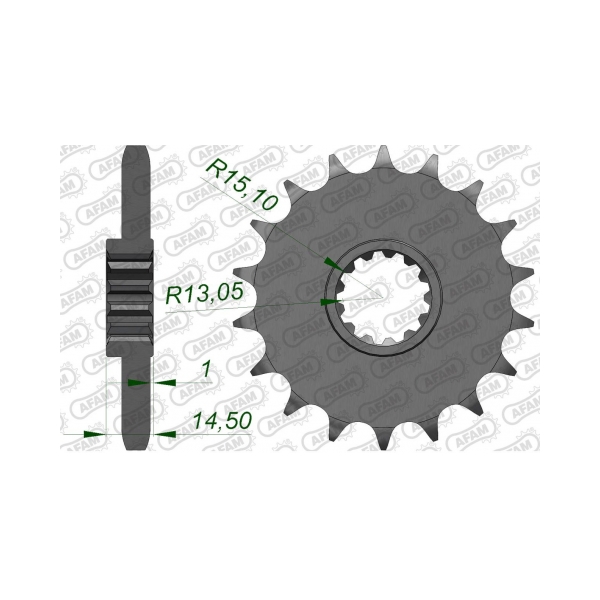 AFAM Преден зъбак 18 Зъба/ 530 Honda CB1100A 14-15, CB1100EX 14-19, CB1100SA ABS 14 - BobiMX.com AFAM Преден зъбак 18 Зъба/ 530 Honda CB1100A 14-15, CB1100EX 14-19, CB1100SA ABS 14