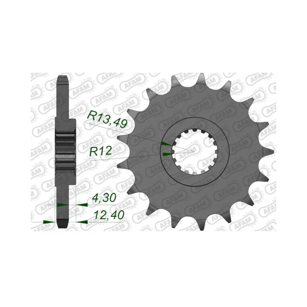 AFAM Преден зъбак 16 Зъба/ 525 Suzuki GSX-R1000 17-24 - BobiMX.com AFAM Преден зъбак 16 Зъба/ 525 Suzuki GSX-R1000 17-24