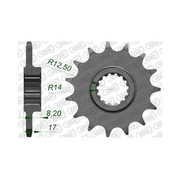 AFAM Преден зъбак 15 Зъба/ 520 Ducati 899 Panigale 14-15, 959 Panigale 16-19 - BobiMX.com AFAM Преден зъбак 15 Зъба/ 520 Ducati 899 Panigale 14-15, 959 Panigale 16-19