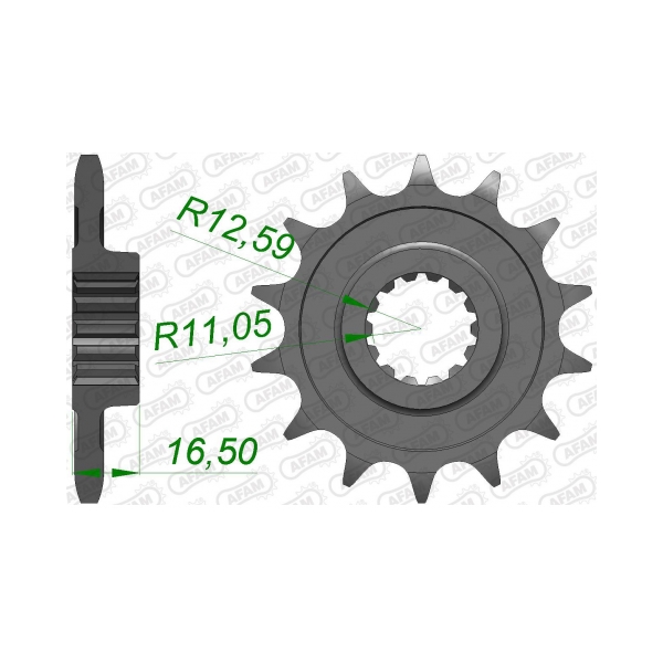 AFAM Преден зъбак 525 Ducati - BobiMX.com AFAM Преден зъбак 525 Ducati