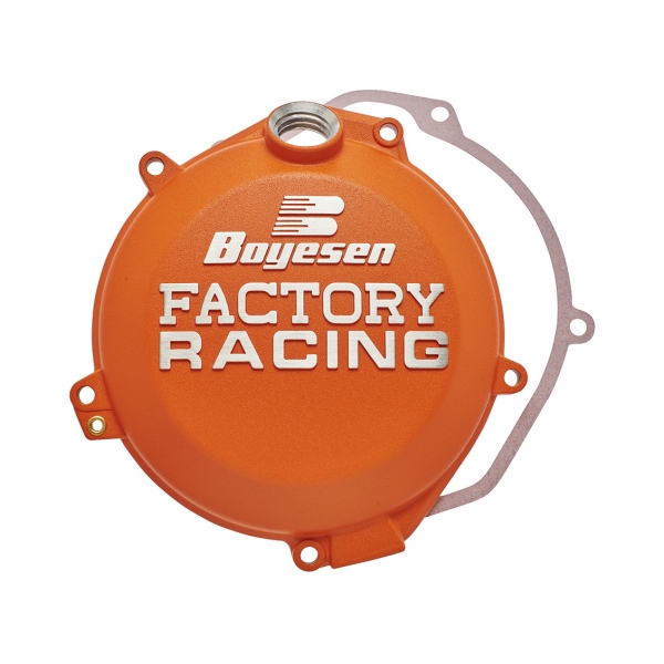 Boyesen Factory Racing капак съединител KTM SX125-150 16-22, EXC150 22-23; Husqvarna TC125 16-22 оранжев - BobiMX.com Boyesen Factory Racing капак съединител KTM SX125-150 16-22, EXC150 22-23; Husqvarna TC125 16-22 оранжев