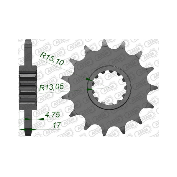 AFAM Преден зъбак с гума 16 Зъба/ 525 Honda CB/CBF/CBR, CRF1000/1100 Africa Twin, NT1100, XL1000V Varadero - BobiMX.com AFAM Преден зъбак с гума 16 Зъба/ 525 Honda CB/CBF/CBR, CRF1000/1100 Africa Twin, NT1100, XL1000V Varadero