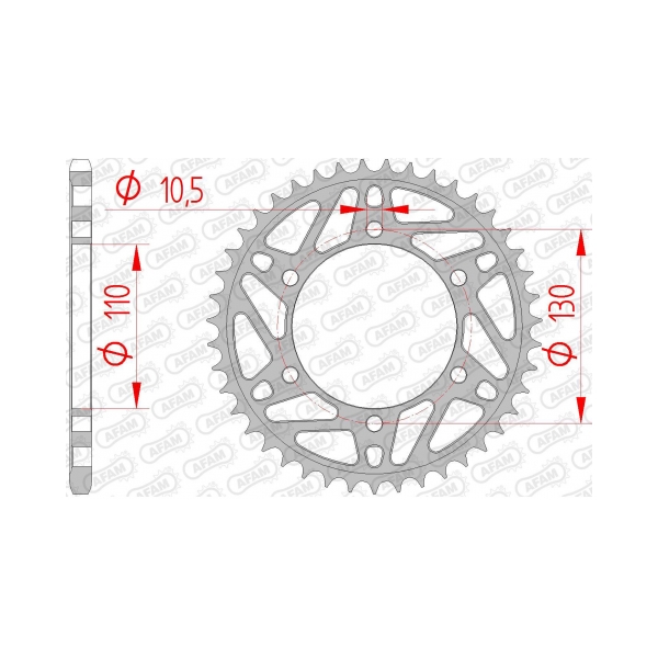 AFAM Заден Стоманен Зъбак 43 Зъба/ 520 Suzuki GSX-R1000 17-24; Yamaha MT03 16-25, YZF-R3 15-24, YZF-R6 06-20 - BobiMX.com AFAM Заден Стоманен Зъбак 43 Зъба/ 520 Suzuki GSX-R1000 17-24; Yamaha MT03 16-25, YZF-R3 15-24, YZF-R6 06-20