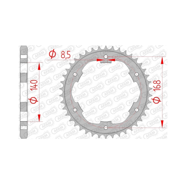 AFAM Заден Стоманен Зъбак 41 Зъба/ 525 BMW F650GS 06-12, F800GS 06-12 - BobiMX.com AFAM Заден Стоманен Зъбак 41 Зъба/ 525 BMW F650GS 06-12, F800GS 06-12