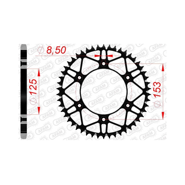 AFAM Заден стоманен зъбак SLK Honda - BobiMX.com AFAM Заден стоманен зъбак SLK Honda