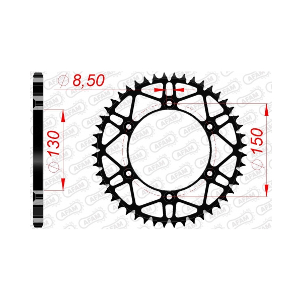 AFAM Заден стоманен зъбак SLK Yamaha - BobiMX.com AFAM Заден стоманен зъбак SLK Yamaha