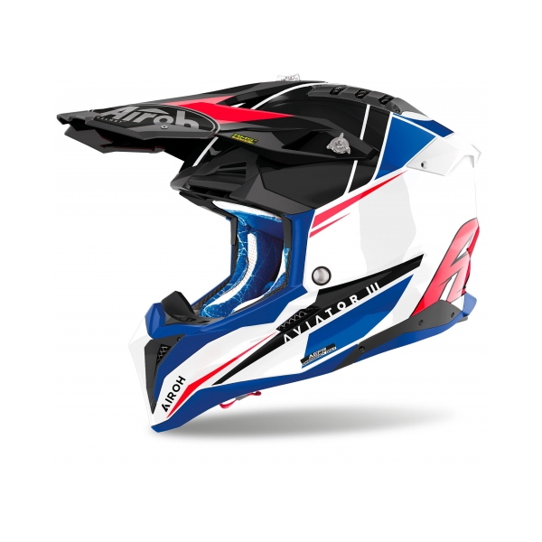 Airoh Каска Aviator 3 Push Blue Red Gloss - BobiMX.com Airoh Каска Aviator 3 Push Blue Red Gloss