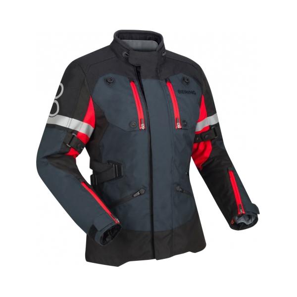 Bering Дамско яке Halifax - EN 17353 Black/Anthracite/Red - BobiMX.com Bering Дамско яке Halifax - EN 17353 Black/Anthracite/Red