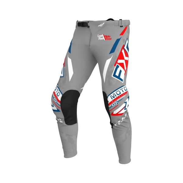 FXR Панталон Podium Gladiator MX25 Grey White Red - BobiMX.com FXR Панталон Podium Gladiator MX25 Grey White Red