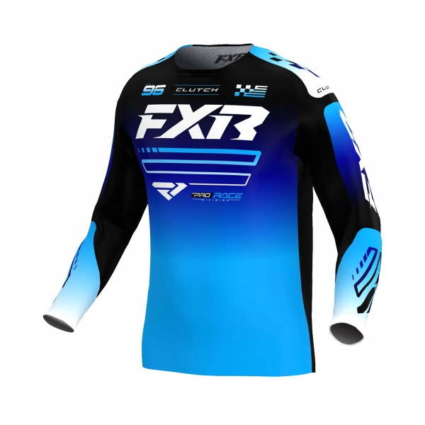 FXR Тениска Clutch MX26 Blue Black White - BobiMX.com FXR Тениска Clutch MX26 Blue Black White