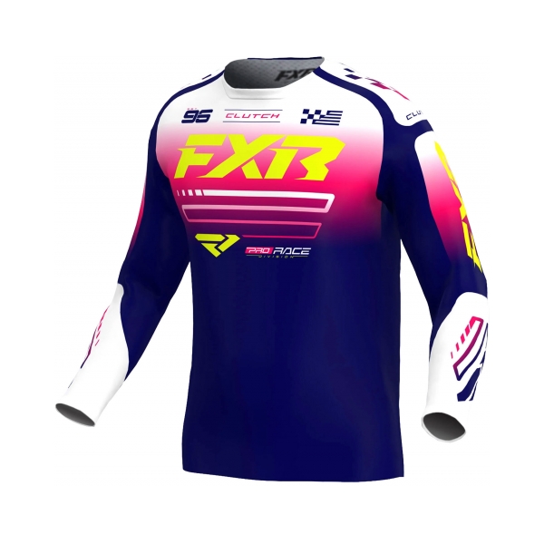 FXR Тениска Clutch MX26 Navy Razz White - BobiMX.com FXR Тениска Clutch MX26 Navy Razz White