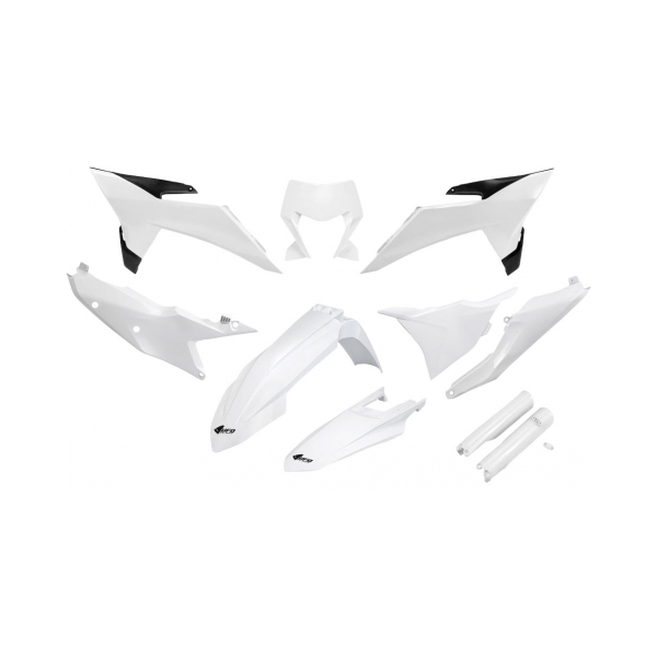 UFO Комплект пластмаси KTM EXC/ EXC-F 2026 бял - BobiMX.com UFO Комплект пластмаси KTM EXC/ EXC-F 2026 бял