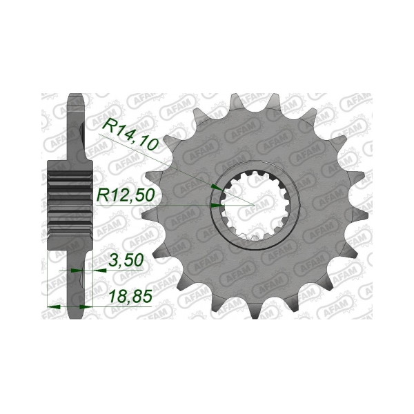 AFAM Преден зъбак 17 Зъба/ 525 BMW F750GS 17-23, F800GS 24-25, F900GS 24-25, F900R 20-25 - BobiMX.com AFAM Преден зъбак 17 Зъба/ 525 BMW F750GS 17-23, F800GS 24-25, F900GS 24-25, F900R 20-25